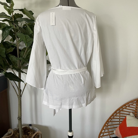 New York and Co white cotton tie top - Picture 6 of 11